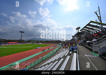 Honjo Athletic Stadium, Fukuoka, Japan. 26 Okt, 2019. ? Allgemeine Ansicht, 26. Oktober 2019 - Leichtathletik: 41. Kitakyusyu Athletik Karneval in Honjo Athletic Stadium, Fukuoka, Japan. Credit: MATSUO. K/LBA SPORT/Alamy leben Nachrichten Stockfoto