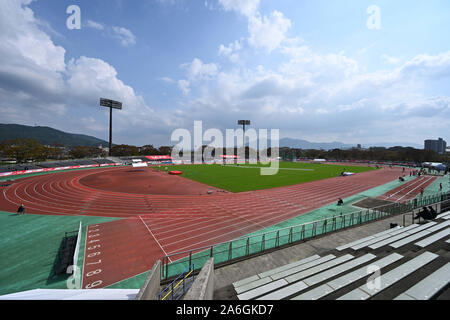 Honjo Athletic Stadium, Fukuoka, Japan. 26 Okt, 2019. ? Allgemeine Ansicht, 26. Oktober 2019 - Leichtathletik: 41. Kitakyusyu Athletik Karneval in Honjo Athletic Stadium, Fukuoka, Japan. Credit: MATSUO. K/LBA SPORT/Alamy leben Nachrichten Stockfoto