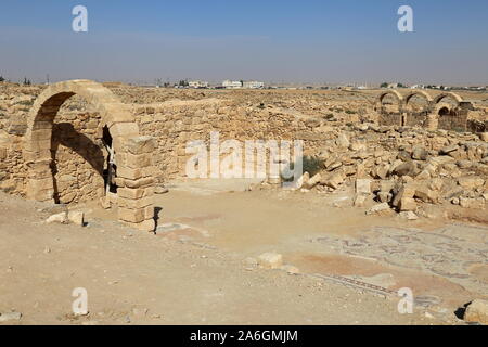 Kirche der Löwen, Umm AR Rasas, römische Zeit UNESCO-Weltkulturerbe, Amman Governorat, Jordanien, Naher Osten Stockfoto