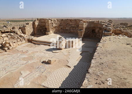 Kirche der Löwen, Umm AR Rasas, römische Zeit UNESCO-Weltkulturerbe, Amman Governorat, Jordanien, Naher Osten Stockfoto