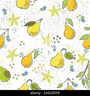 Nahtlose Muster mit niedlichen Gemüse. Im skandinavischen Stil. Vector Illustration Stock Vektor