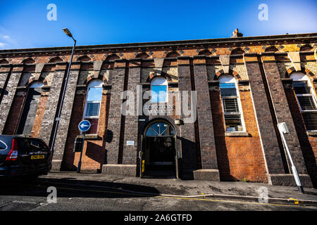 Longton Markthalle direkt an der High Street, Armut, schlechte Bereiche von Stoke-on-Trent, Staffordshire Stockfoto