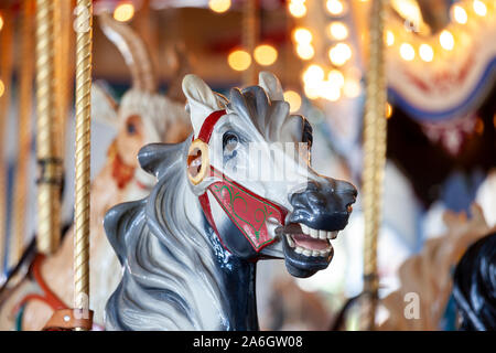 Karussell Pferd auf einer Messe Stockfoto