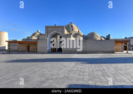 Tim Abdulla Khan Trading Dome, einem alten Seidenmarkt in Buchara, Usbekistan, in Zentralasien. Stockfoto