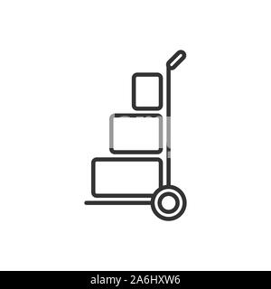 Logistik Lager Lieferung Versand Symbol Piktogramm Vektor Abbildung