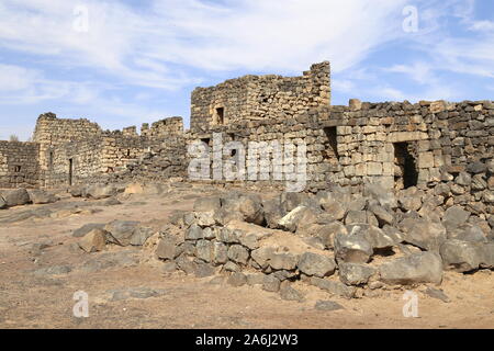 Nordseite, Qasr Al Azraq, Wüstenschloss der Römerzeit, Zarqa-Gouvernement, Jordanien, Naher Osten Stockfoto