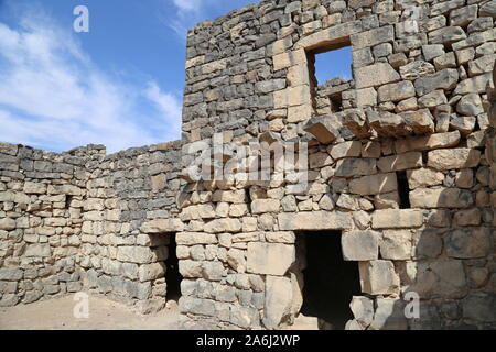 Nordseite, Qasr Al Azraq, Wüstenschloss der Römerzeit, Zarqa-Gouvernement, Jordanien, Naher Osten Stockfoto