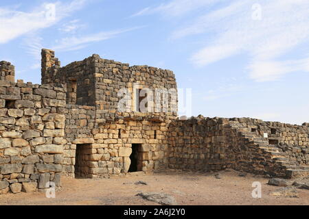 Nordseite, Qasr Al Azraq, Wüstenschloss der Römerzeit, Zarqa-Gouvernement, Jordanien, Naher Osten Stockfoto