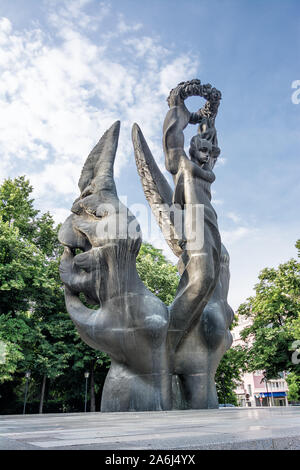 Plovdiv, Bulgarien - 23. Juni 2019: Denkmal der Vereinigung des Fürstentums Bulgarien mit Eupen trat im Jahr 1885 in Sofia und P Stockfoto