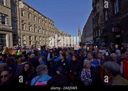 Reiter und civic Zahlen im Jahr 2019, der Märsche in Edinburgh, Schottland, Großbritannien. Über 250 Pferde und Reiter nahmen an der Veranstaltung teil. Stockfoto