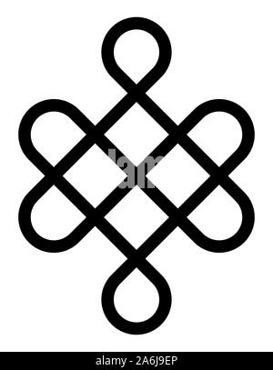 Keltischer Knoten Symbol mit einem weißen Hintergrund. Stockfoto