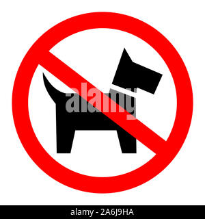 Keine Hunde erlaubt Zeichen Stockfoto