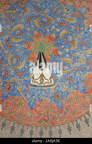 Detail der Malerei auf Dome, Shirin Khatun oder şirin Hatun Mausoleum, Muradiye Complex, Bursa, Türkei Stockfoto