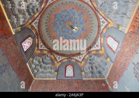 Interieur, Shirin Khatun oder şirin Hatun Mausoleum, Muradiye Complex, Bursa, Türkei Stockfoto