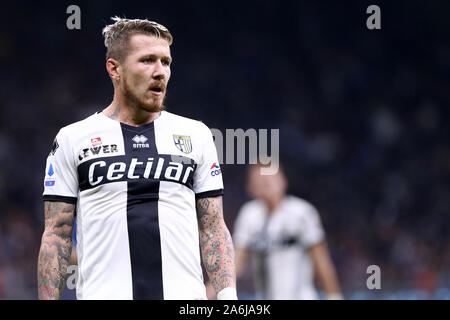 Mailand, Italien. 26. Oktober 2019. Italienische Serie A FC Internazionale vs Parma Calcio. Juraj Kucka von Parma Calcio. Stockfoto