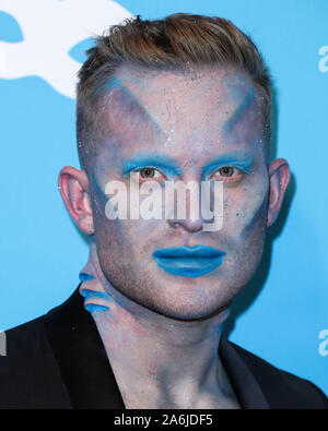 WEST HOLLYWOOD, LOS ANGELES, Kalifornien, USA - 26. Oktober: August Getty kommt an der 7. jährlichen UNICEF Maskenball 2019 an der Kimpton La Peer Hotel am 26. Oktober 2019 in West Hollywood, Los Angeles, Kalifornien, USA, statt. (Foto von Xavier Collin/Image Press Agency) Stockfoto