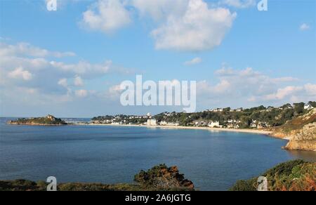 Bucht von Trebeurden in Cotes d'Armor, Bretagne, Frankreich Stockfoto