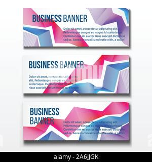 Satz von drei Business Banner Stock Vektor