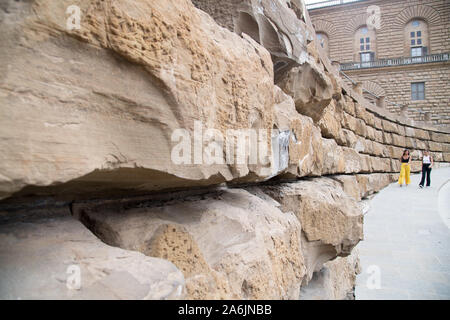 Der Renaissance Palazzo Pitti (Palazzo Pitti) umgebaut im XVI. Jahrhundert für die Familie Medici im historischen Zentrum von Firenze aufgeführt sind Weltkulturerbe der UNESCO. Firen Stockfoto