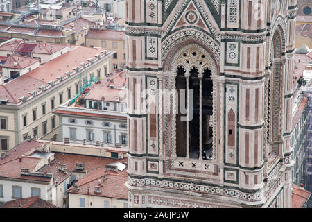 Italienischen Gotik Campanile di Giotto (Giotto Campanile) und Italienischen gotischen Kathedrale Santa Maria del Fiore (Florenz Kathedrale der Heiligen Maria von Th Stockfoto