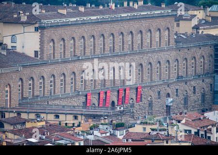 Der Renaissance Palazzo Pitti (Palazzo Pitti) umgebaut im XVI. Jahrhundert für die Familie Medici im historischen Zentrum von Firenze aufgeführt sind Weltkulturerbe der UNESCO. Firen Stockfoto