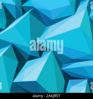 Poster mit abstrakt blau Eiswürfel Stock Vektor