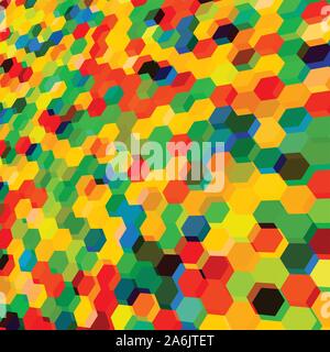 Zusammenfassung Hintergrund mit bunten hex Polygone Stock Vektor