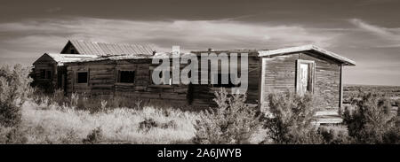 Bilder von einem verlassenen Ranch (Ghost Town) in ländlichen Sweetwater County, Wyoming, USA. Stockfoto