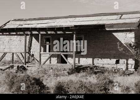 Bilder von einem verlassenen Ranch (Ghost Town) in ländlichen Sweetwater County, Wyoming, USA. Stockfoto