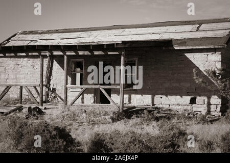 Bilder von einem verlassenen Ranch (Ghost Town) in ländlichen Sweetwater County, Wyoming, USA. Stockfoto