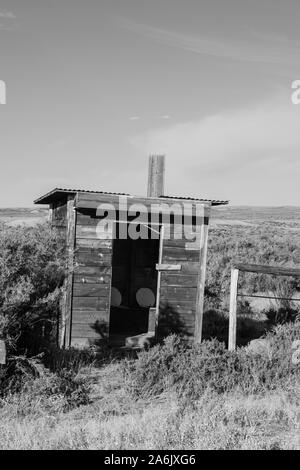 Bilder von einem verlassenen Ranch (Ghost Town) in ländlichen Sweetwater County, Wyoming, USA. Stockfoto