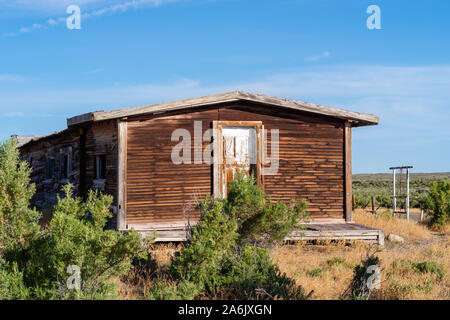 Bilder von einem verlassenen Ranch (Ghost Town) in ländlichen Sweetwater County, Wyoming, USA. Stockfoto