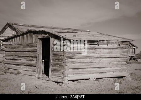 Bilder von einem verlassenen Ranch (Ghost Town) in ländlichen Sweetwater County, Wyoming, USA. Stockfoto