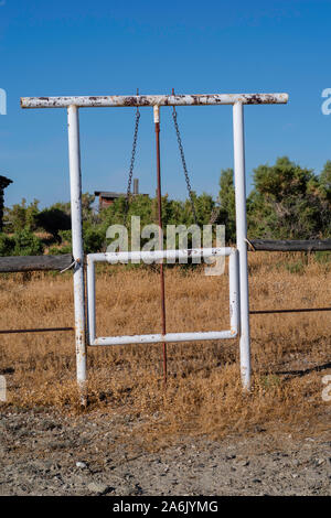 Bilder von einem verlassenen Ranch (Ghost Town) in ländlichen Sweetwater County, Wyoming, USA. Stockfoto