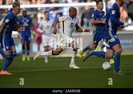 Swansea, Großbritannien. 27. Oktober 2019. Andre Ayew von Swansea City während der Sky Bet Championship Match zwischen Swansea City und Cardiff City in der Liberty Stadium, Swansea am Sonntag, den 27. Oktober 2019. (Credit: Jeff Thomas | MI Nachrichten) das Fotografieren dürfen nur für Zeitung und/oder Zeitschrift redaktionelle Zwecke verwendet werden, eine Lizenz für die gewerbliche Nutzung Kreditkarte erforderlich: MI Nachrichten & Sport/Alamy leben Nachrichten Stockfoto