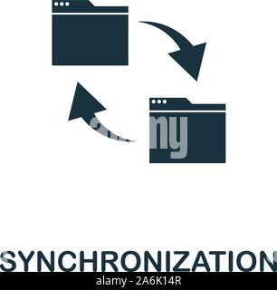 Synchronisation vektor Symbol. Kreative Zeichen vom Bipr icons Collection. Gefüllte flache Synchronisation Symbol für Computer und mobile Stock Vektor