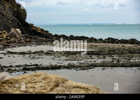 Die französische Opalküste zwischen Cap Gris-Nez und Kappe Blanc-Nes in der Region Pas de Calais in Nordfrankreich Stockfoto