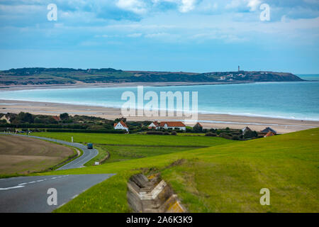 Die französische Opalküste zwischen Cap Gris-Nez und Kappe Blanc-Nes in der Region Pas de Calais in Nordfrankreich Stockfoto