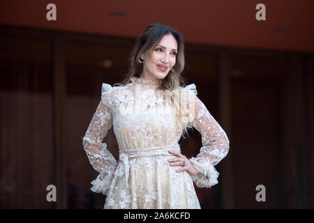 Mariella Anziano Teilnahme an den roten Teppich zum Film" Cecchi Gori. Una famiglia Italiana' während des 14 Rom Film Fest Stockfoto