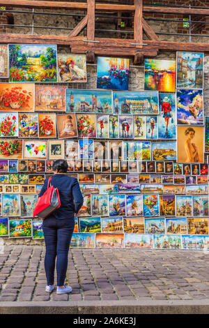 Eine typische Ansicht in Krakau Altstadt Stockfoto