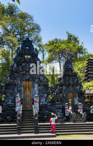 Pura Goa Lawah, Bat Cave Tempel in der Nähe von Klungkung, Bali, Indonesien Stockfoto