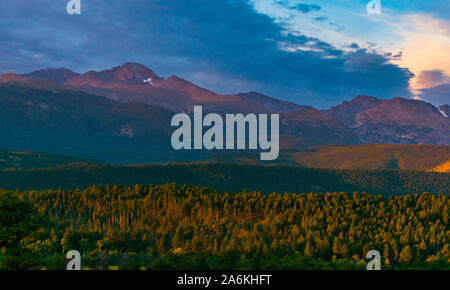 Einen schönen Abend in den San Juan Mountains in Colorado Stockfoto