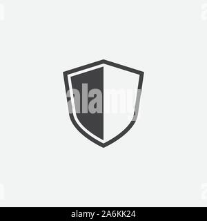 Schild, guard Symbol Vektor, Schild lineare logo Illustration, Schild Symbol Leitung in trendigen Stil, Schild Symbol Vektor, sicher und schützen Logo Design Symbol Stock Vektor