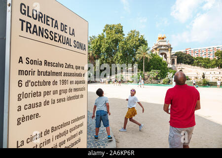 Barcelona Spanien,Katalonien El Born,historisches Viertel,Ciutat Vella,Parc de la Ciutadella,Citadel Park,Font de la cascada,Wasserfallbrunnen,Glorieta de Stockfoto