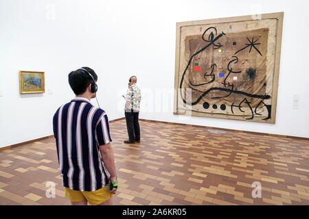 Barcelona Spanien,Katalonien Catalunya,Parc de Montjuic,Fundacio Joan Miro Stiftung,Museum für zeitgenössische Kunst,Inneneinrichtung,Galerie ga Stockfoto