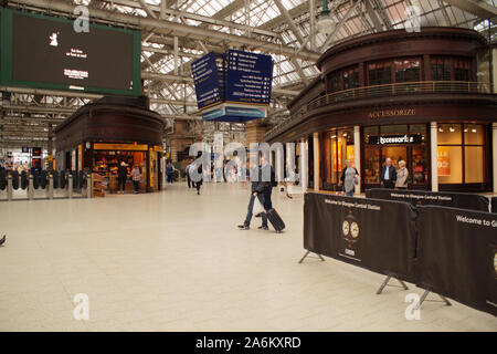 Halle von Glasgow Central Bahnhof, Glasgow, Schottland Stockfoto