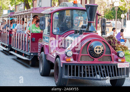 Tarragona Spanien Hispanic Catalonia Rambla Nova,Tarraco Trenet Turistic,Sightseeing Train,ES190825114 Stockfoto