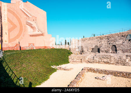 Tarragona Spanien Hispanic Catalonia Circ Roma,Roman Circus,Freiluftruinen-Wagenrennstrecke,ES190825139 Stockfoto