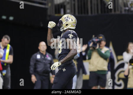 New Orleans, USA. 27 Okt, 2019. New Orleans Saints zurück laufen Latavius Murray feiert einen Touchdown gegen die Arizona Cardinalsin New Orleans, Louisiana, USA am 27. Oktober 2019. Credit: Dan Anderson/ZUMA Draht/Alamy leben Nachrichten Stockfoto