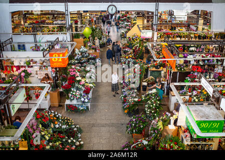 Wroclaw, Polen - Oktober 25, 2019: Die Menschen auf dem Markt in Wroclaw, Polen. Stockfoto